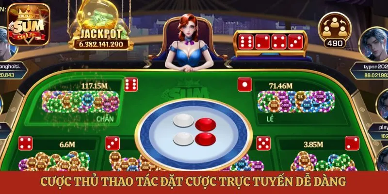 Cược thủ thao tác đặt cược trực tuyến dễ dàng