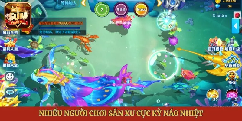 Nhiều người chơi săn xu cực kỳ náo nhiệt